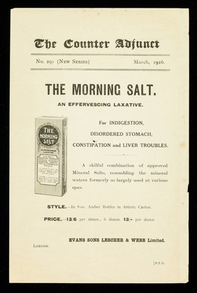 The Counter Adjunct : No. 291 (new series) March, 1916 : The Morning Salt.