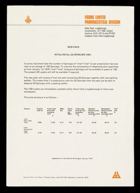 Fisons Limited Pharmaceutical Division.