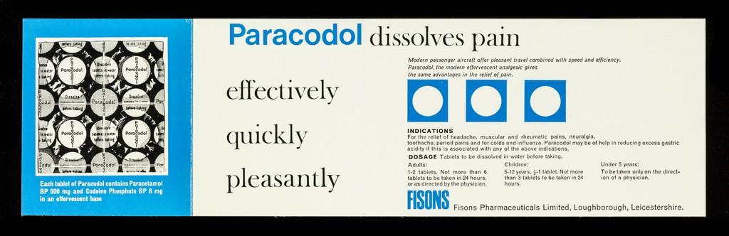 Paracodol : dissolves pain.