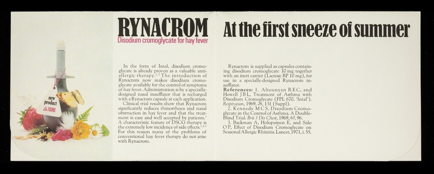 When pollen's buzzing around... : Rynacrom : disodium cromoglycate for hay fever.