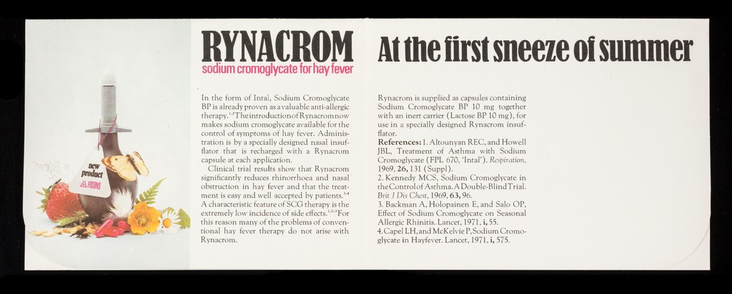 When pollen's hovering... : Rynacrom : disodium cromoglycate for hay fever.