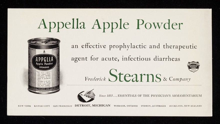 Appella Apple Powder : an effective prophylactic and therapeutic agent for acute, infectiuos diarrheas.