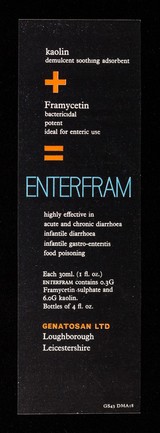 rapidly, safely effective in infantile diarrhoea and gastro-enteritis : new enterfram : kaolin with framycetin - the ideal antibiotic for enteric use.