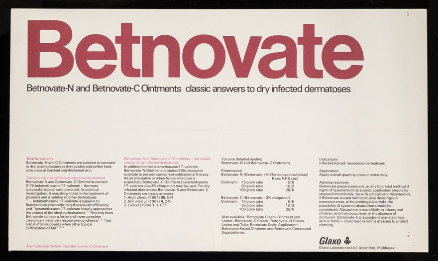 Betnovate : Betnovate-N and Betnovate-C ointments : classic answers to dry infected dermatoses.