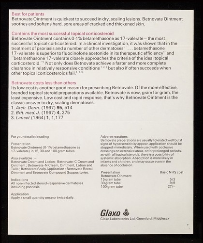 Betnovate ointment : the classic answer to dry, scaling dermatoses.