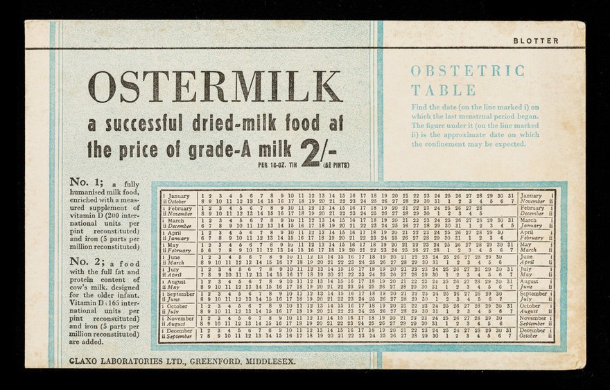 Ostermilk : a successful dried-milk food at the price of grade-A milk 2/-.