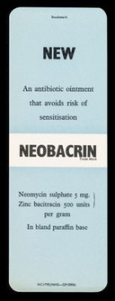 New : an antibiotic ointment that avoids risk of sensitisation : Neobacrin.