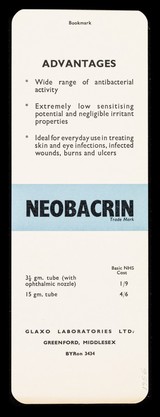New : an antibiotic ointment that avoids risk of sensitisation : Neobacrin.