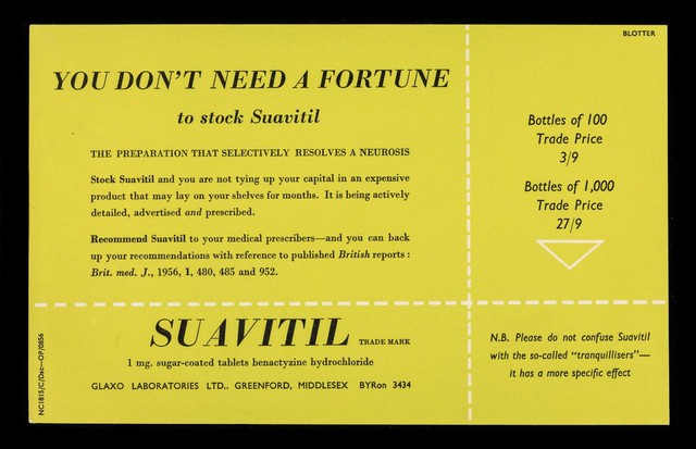 You don't need a fortune to stock Suavitil.