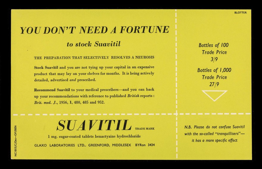You don't need a fortune to stock Suavitil.