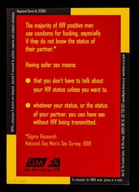 Do I pass on HIV to my shags? : Not if I can help it! : gay sex for the 90's / GMFA.
