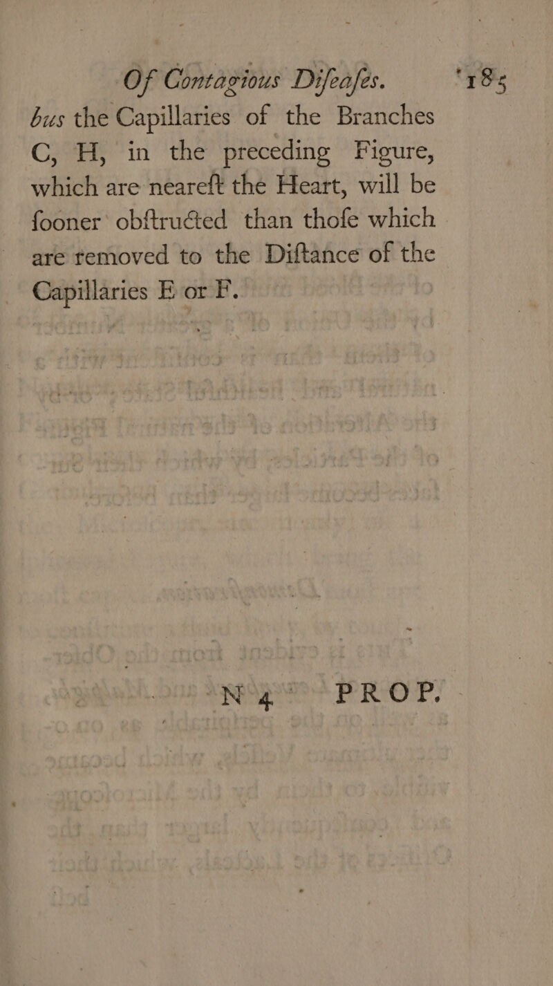 bus the Capillaries of the Branches Goer in the preceding Figure, which are neareft the Heart, will be fooner obftructed than thofe which are temoved to the Diftance of the Capillaries E or F. ype PRO P,