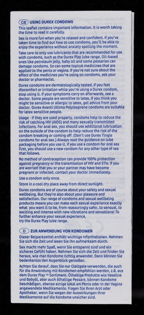 Durex / Reckitt Benckiser Healthcare (UK) Limited.