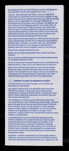 Durex / Reckitt Benckiser Healthcare (UK) Limited.