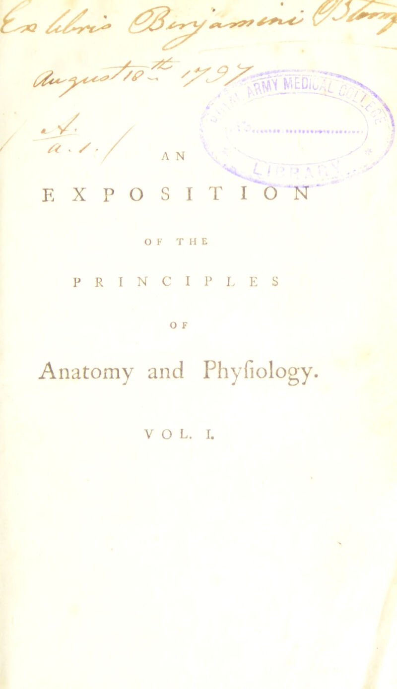 EXPOSITION OF THE PRINCIPLES Anatomy and Phyfiology. VOL. I.