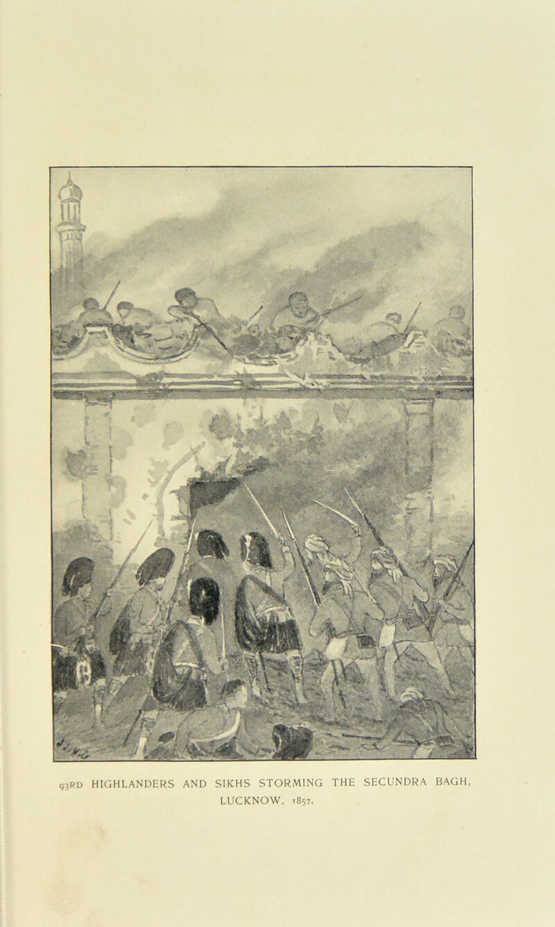 Q3RD HIGHLANDERS AND SIKHS STORMING THE SECUNDRA BAGH LUCKNOW, 1857.