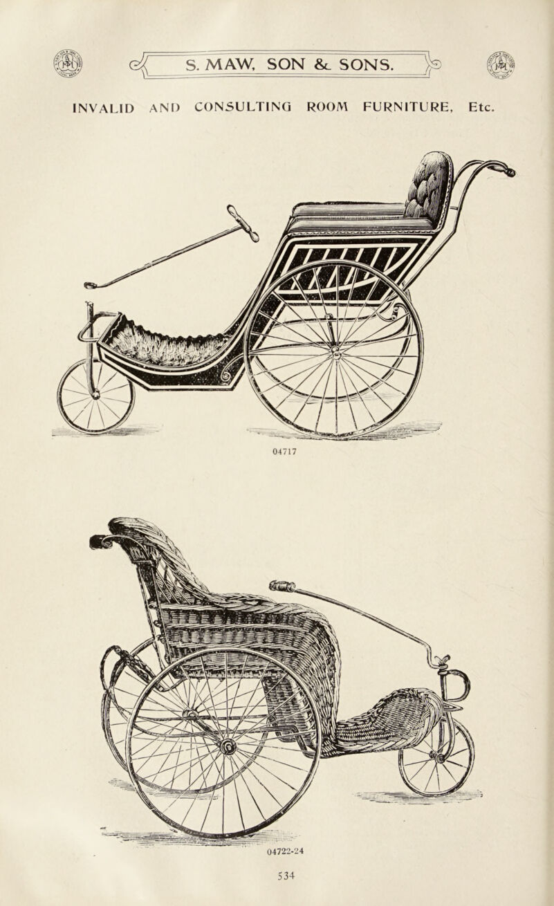 INVALID AND CONSULTING ROOM FURNITURE, Etc. 04722-24
