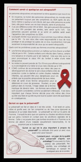 Service d'assistance prévention en VIH & SIDA pour les jeunes de 12 à 25 ans : ne négligez pas votre santé sexuelle / Congolese Youth Association, CYA, Association de la Jeunesse Congolaise au Royaume-Uni.