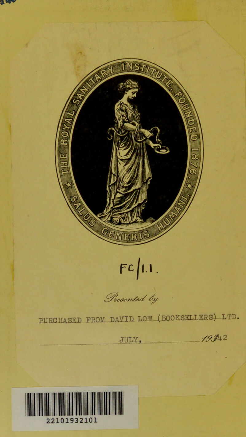 tty PURCHASED FROM DAVID LO'.V. .(.BQOKSSLLEES) L TD. july,.. y^J^2
