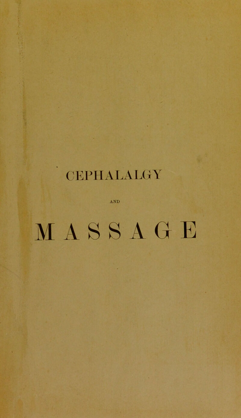 AND MASSAGE