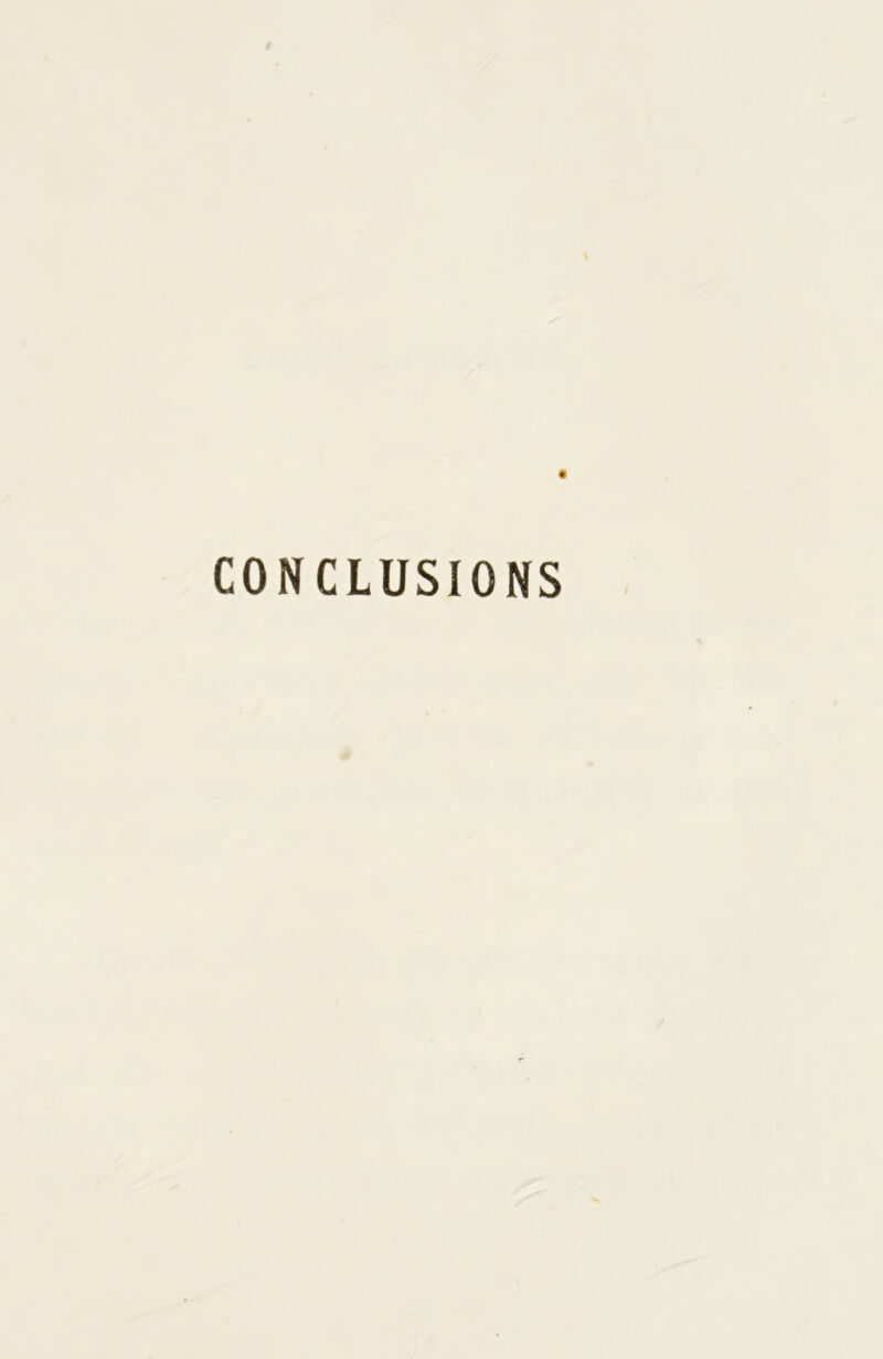 CONCLUSIONS