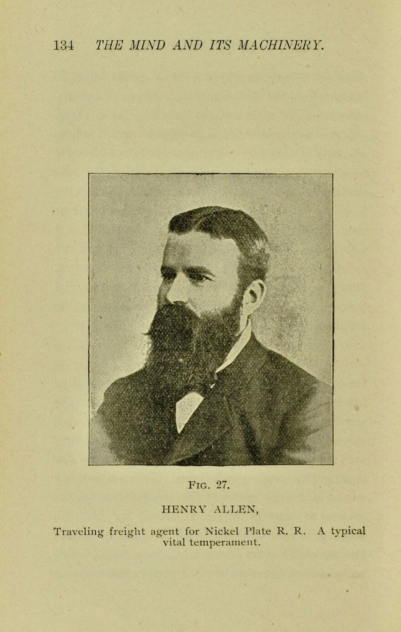 Fig. 27. HENRY ALLEN, Traveling freight agent for Nickel Plate R. R. A typical vital temperament.