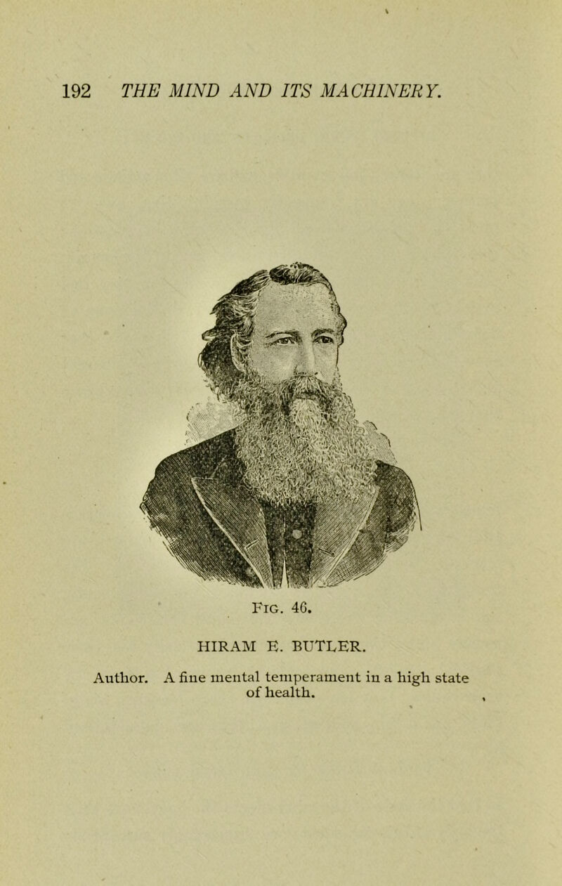 Fig. 4G. HIRAM E. BUTLER. Author. A fine mental temperament in a high state of health.
