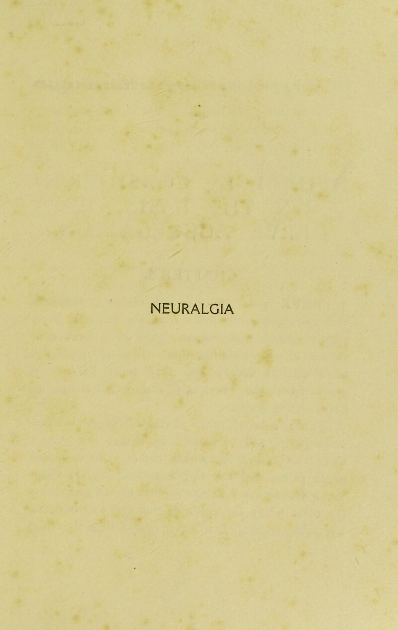 NEURALGIA