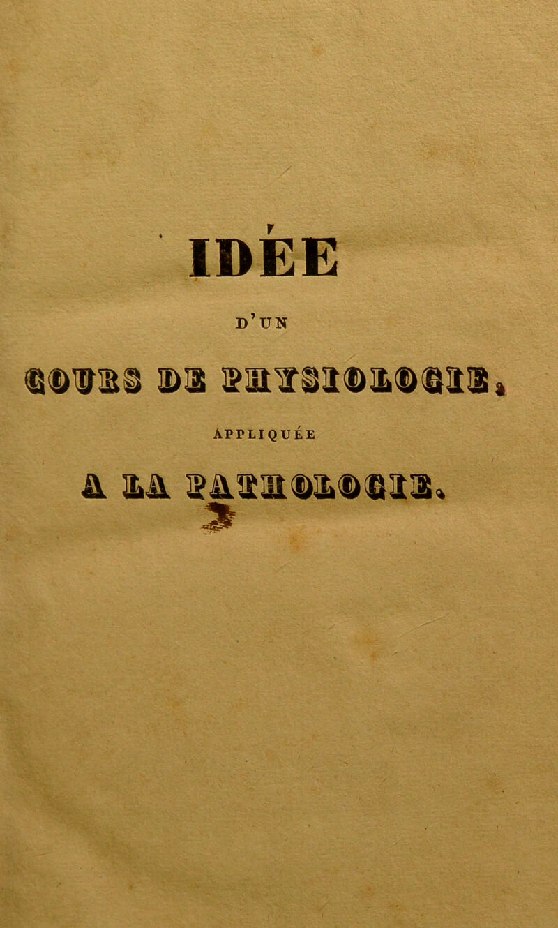 IDÉE d’un QQWIIS 3D1 ^31^1©M)SÎ3 APPLIQUÉE =3^