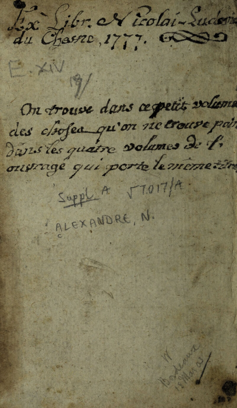 1^. ,^TT7- /VV' Ojl <fr^ufi^ des ^^^zs'fZr ^aJrrG âr */» ' , J~ -^-