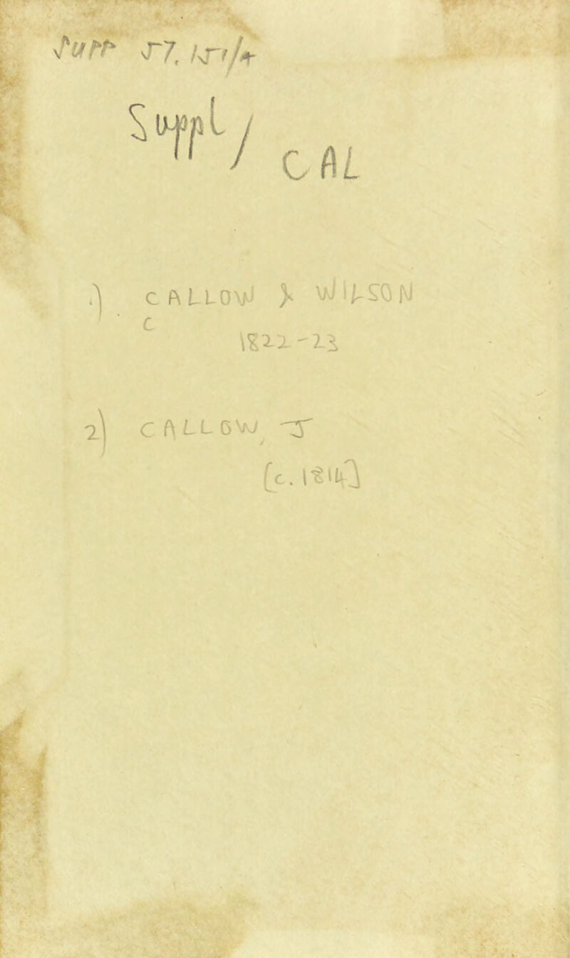 sTui^ rj. i<ri/^ A cftLuo\)J > Wi^SOI^ c 2 C ALLBW_ -^T [c. l^llQ