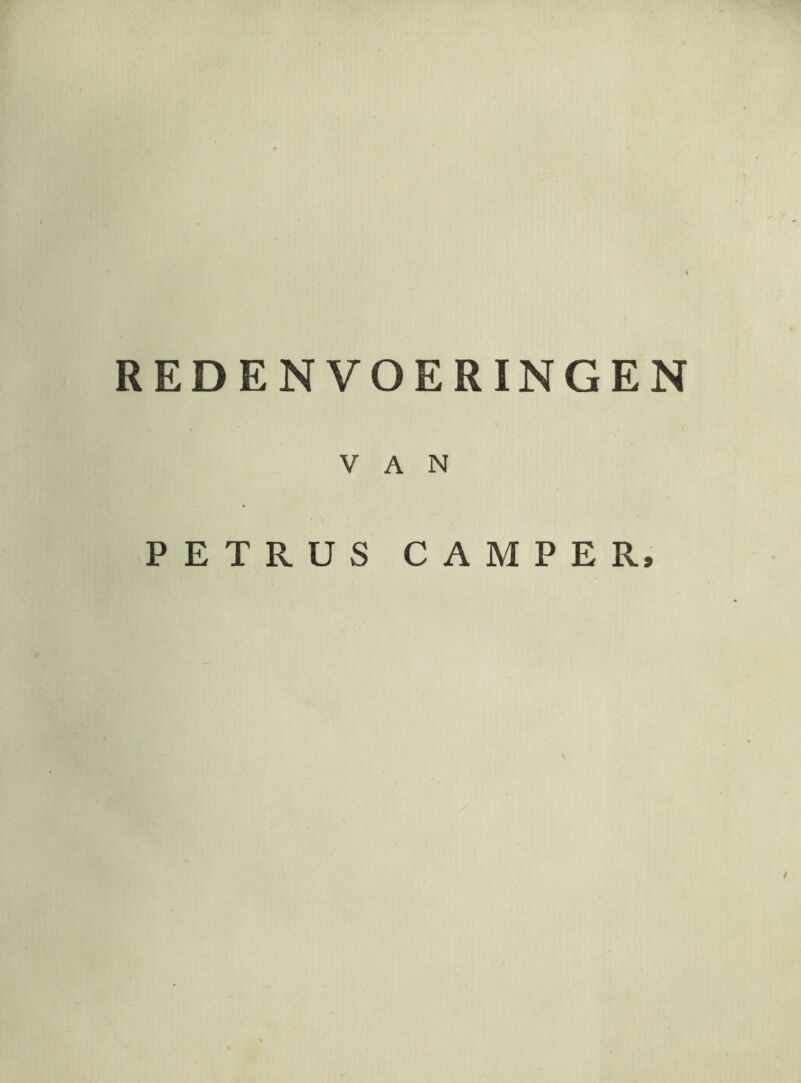 VAN PETRUS CAMPER,