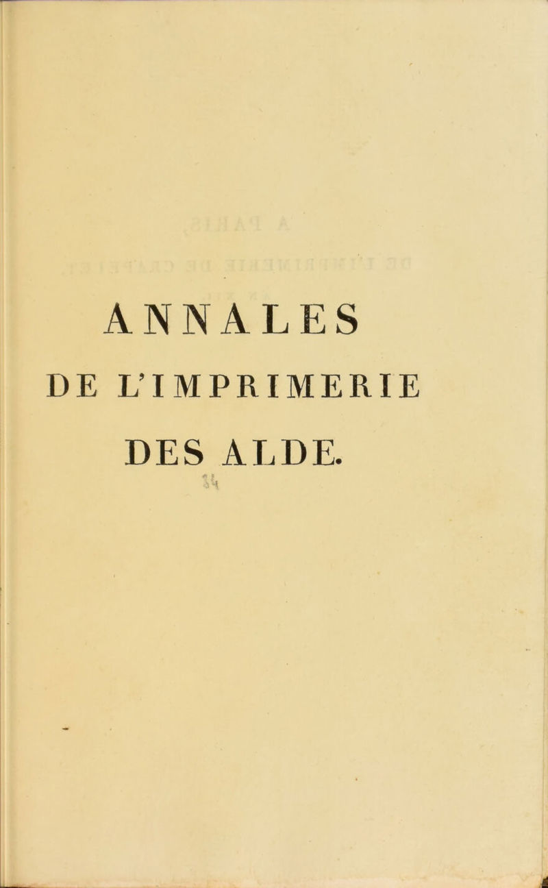 ANNALES DE L’IMPRIMERIE DES AEDE.