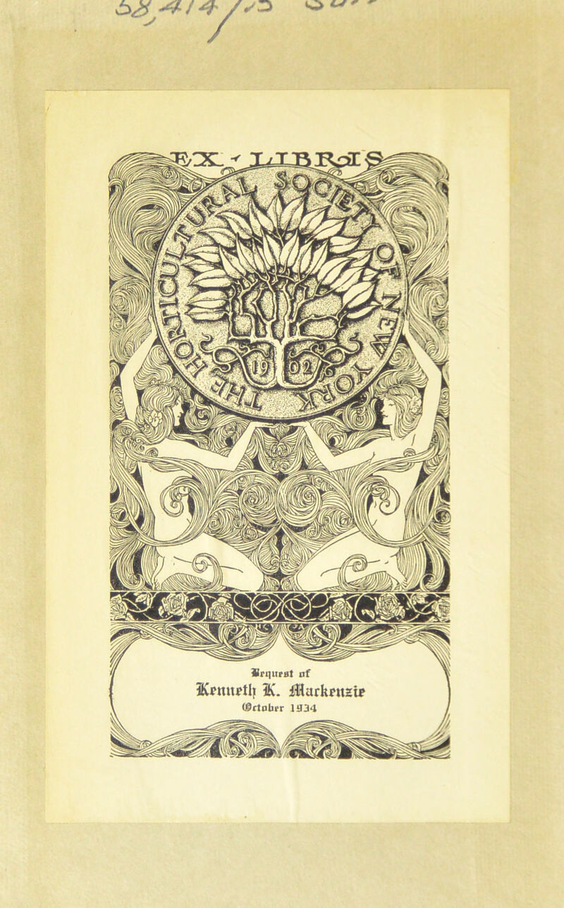 (V * O .U '/ ' üri]iirut of ÜCpmtííIf 5K. íHarkntzip (firtobrr 1334