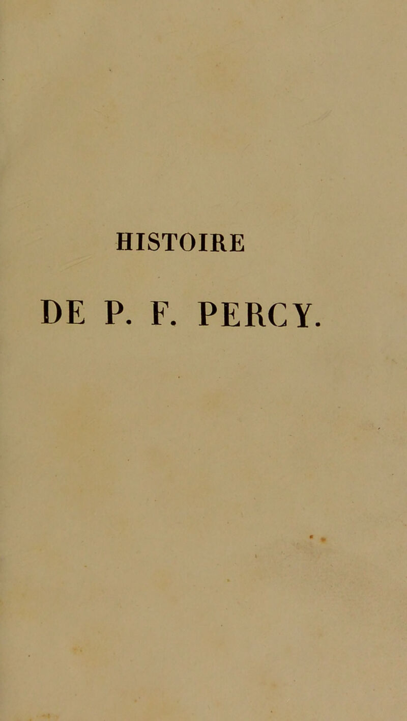 DE P. F. PERCY.