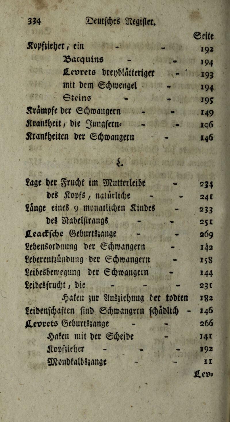 3J4 Sfutfc^eS @fl(e Äopfiie^er, ein - - ,92 23rtcquin0 - - 19^ Ä.cvret6 breobltttteriget . - ' 193 mit bftn ©^oengel - 194 0tciui> • • I5J Ätämpfe bec ©(bwangetn - - 149 Äranf^eit, bie Sungfern« - - iq6 Äranf&elten bet ec^mangern - 146 L Jage bet 0ruc()t im ^utterleibe - 234 be8 j?opf8 / naiiirli(be - - 24t Sange eines 9 monatUd)en 5Einbt8 - 233 be8 9}abel|lrang8 - - 251 jLc«(ff(^e ©eburtSwnge - - 269 SebenSorbnung bet €^roangern - 142 Seberentjünbuug bet 0(b»augevn - 158 SeibeSbemegung bet €4)mangeni - 144 8eibe8ftu4)t; bie - - - 23 c ^aJen jur SiuSjtebnng tec tobten J82 Seibenfcbaffen finb ©^roangetn f^ablicb - 146 /Levvetß (BeburtSjange - - 266 ^a!en mit bet @(belbe - 14t ^opfsiebct - - - 192 SÄonbtalbSjange ^ - n Jleo*