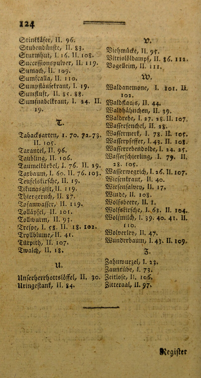 T 0tmCfäfei;/ II. 96. ©tubcubünfrc, II. 83. 0turm()nt, 1.16. II. 108. ©uccefifioiibpufoer, II* 119. 0umac(), fl. 109. ©umfcalla, II. 110. ©uinpfläufelraut,1. 19. ©UlttjTuft, II. 8C. 8 8. ©«mfnnbclfraut, I. 14. II. 19. fc. ^afracftamn, 1. 70. 72-73* II. 10Y.» Tarantel, IT. 96. Raubling, II. 106. ^ciumel£ßi’6el, I. 76. II» 19» ^gpbaum, I. 60. II. 76* 103. ^eüfelöürfcfye, II. 19* ^iftmaögift/ll. i«9> Sfyiergetucfy, II. 8?* ‘^ofanroafier, II. 119* $ottäpfcl,vII. IO£. ^oümunn/ II. 93* fötefpc, I. rs. II. 18*102. ^rolI&iume/H. 41* ^iU*ptt[), II. 107. Strcalct;, II» 18» U» Unfcfjjev’rjjottöISffel/ II. 30* Urmgeftcmf, II. 84» V. SBicfymfitfe, II. 97. SOitriolölbampf, II. 112, 23o3eöcim, II. ui. XV. ' SBalbctnemone, I. ior. Ii. 102. SBaföflarijS, II. 44. 2§albl)d()»cf)en, II. 59. SBalbrebe, 1.27. 28.II. 107. SBafferfencfyel, II. i$. Sßaficrmevf, I. 78. II. iof. SBafferpfeffer, 1.43. II. 108. 2ßaiTembertbo(be,I. 24. 2f. SBaiTerfct)ierling, I. 79. II. 28. rof. SBaiTerrocgtic^, 1.26, ll. 107» SBicfenEraut, II. 40. SBiefeufalöep, II. 17» Sffitnbc, II. 108. SBoffsbecrc, II, f* SSoIfsftvfc^e, I. 63. II. 104.. SBolfmild), 1.39. 40. 41» II. I IO. SÖofoerlbp, II. 47. SBunb'erbaum, I.43» II» 109, V ga(nnmrge(>1. 23. Bauiitufre, I. 75. geitlofc, II. ro6. Sittetaäl, II, 97» liegijter