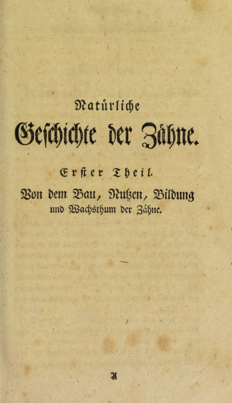 / - 9£atürltc(je ®efcf)!ri)te ut 3ä * <H v ft er Z fy e i l t SSoit i>em 33öu, f)tu6enr 33i(t»itn^ imfc> äBa$&(jum t>er Safjue*