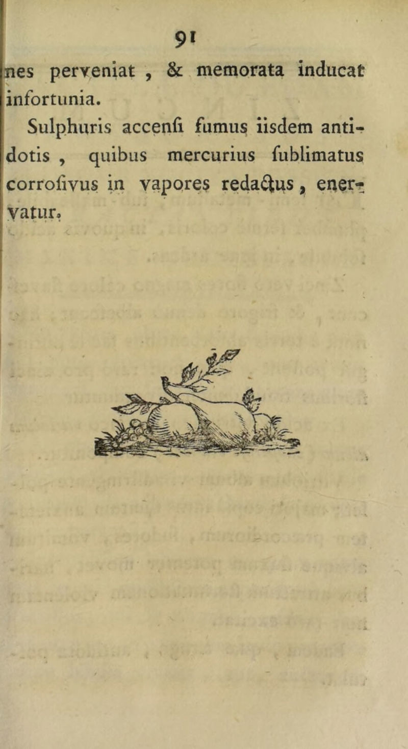 nes perveniat , & memorata inducat infortunia. Sulphuris accenfi fumus iisdem anti- dotis , quibus mercurius fublimatus corrofivus in vapores reda^us, ener*; vatiir.