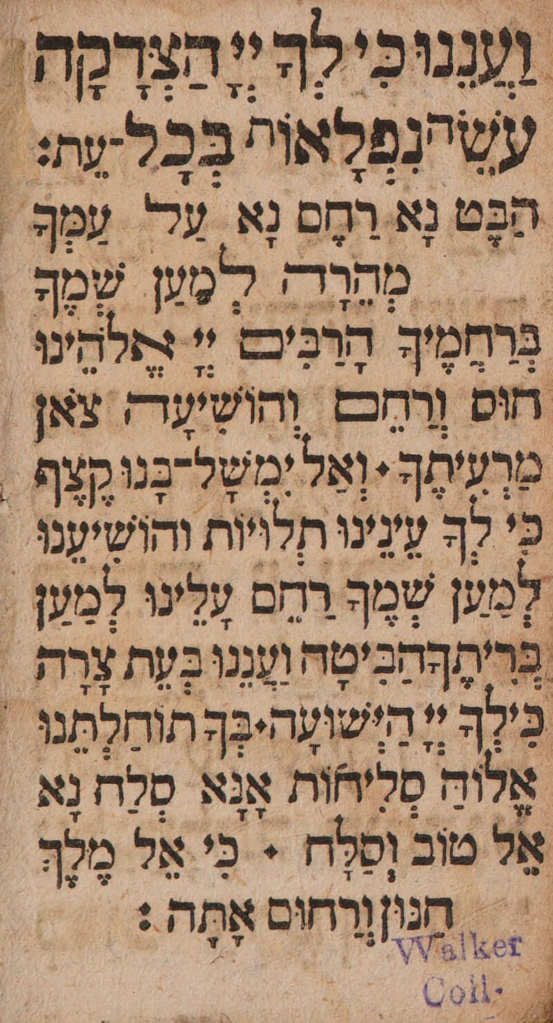 עננופילהייהצרקה: עשינפלאות בָּבֶל-עַת: - הב נָא רמֶם נא על' עַמף = בְִּמְמֶך הריכח !+ מְלְהינו חופ ורתכ וְהוששֶר; צאן . מרעיתך ואל ימְשָלבְּוקְצף - כי לף עע'נו תלויות והושיענו למען שמף רחם עָלַעו לְמַען \ תביטח ַנְוּבְעֶת צְרֶה ִּלַיְהִישעהיְַהוּהלְנ ‏ אלה סְלִיחות אנא סְלָ נָא אֶל טוב ופלח &gt; כִּי אֶל מֶלָך | הנוןוָרחום אֶתָה: ו % יר / רד 4 ?01%