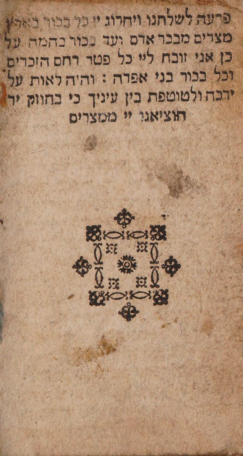 זובח ליי כל פטר רתס הזכ בכור בני אפרה : והיה לאות ע ירבה ולטוטפת בין עיניך כי בחווק י | הוצ'אנו * ממצרים | &gt;