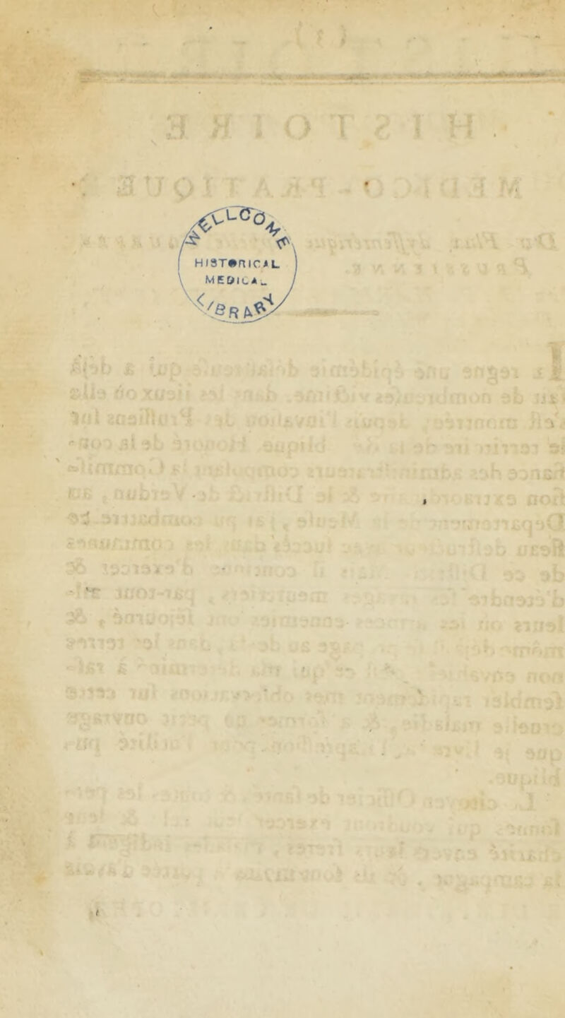 C LCd. HI3T*»niC*L M EDIC A ; \bk>£- t