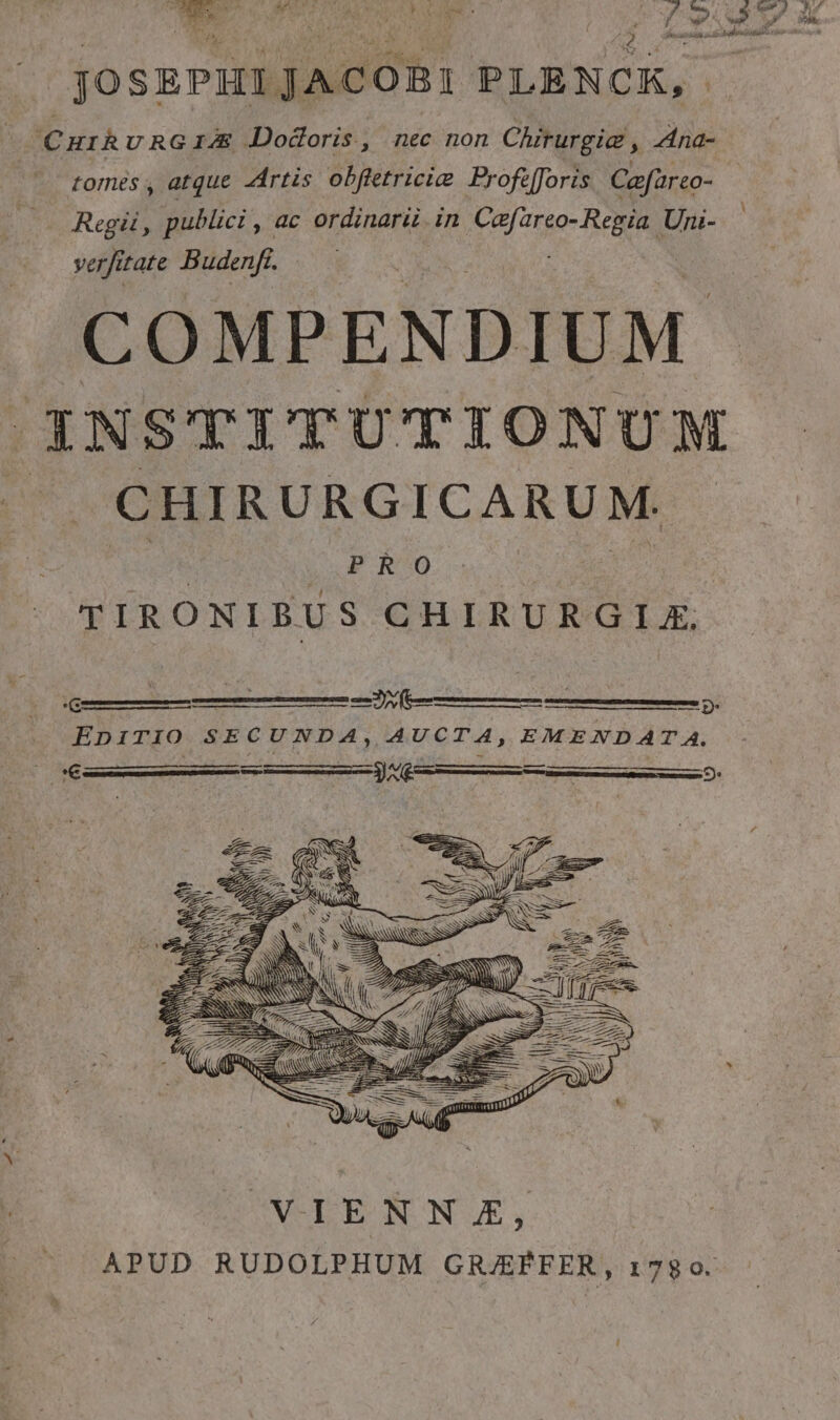 f. JOSEPHI JAC OBI PLENCR, € HIRURGIJZE Dodoris, nec non Chirurgia , 4na- tomes , atque zdrtis obffetricie Proftfforis. Cefareo- — Regii, publici, ac ordinarü in uj érgo- Reign Uni- verfitate B udenff. COMPENDIUM JZ1NSTITUTIONUM CHIRURGICARUM. PRO TIRONIBUS CHIRURG LA. Hc EM —— g EniTIO SECUNDA, AUCTA, EMENDAT A. € EL c E S : A ax SONS LL DEM P S. EN ARSSNS SS ul