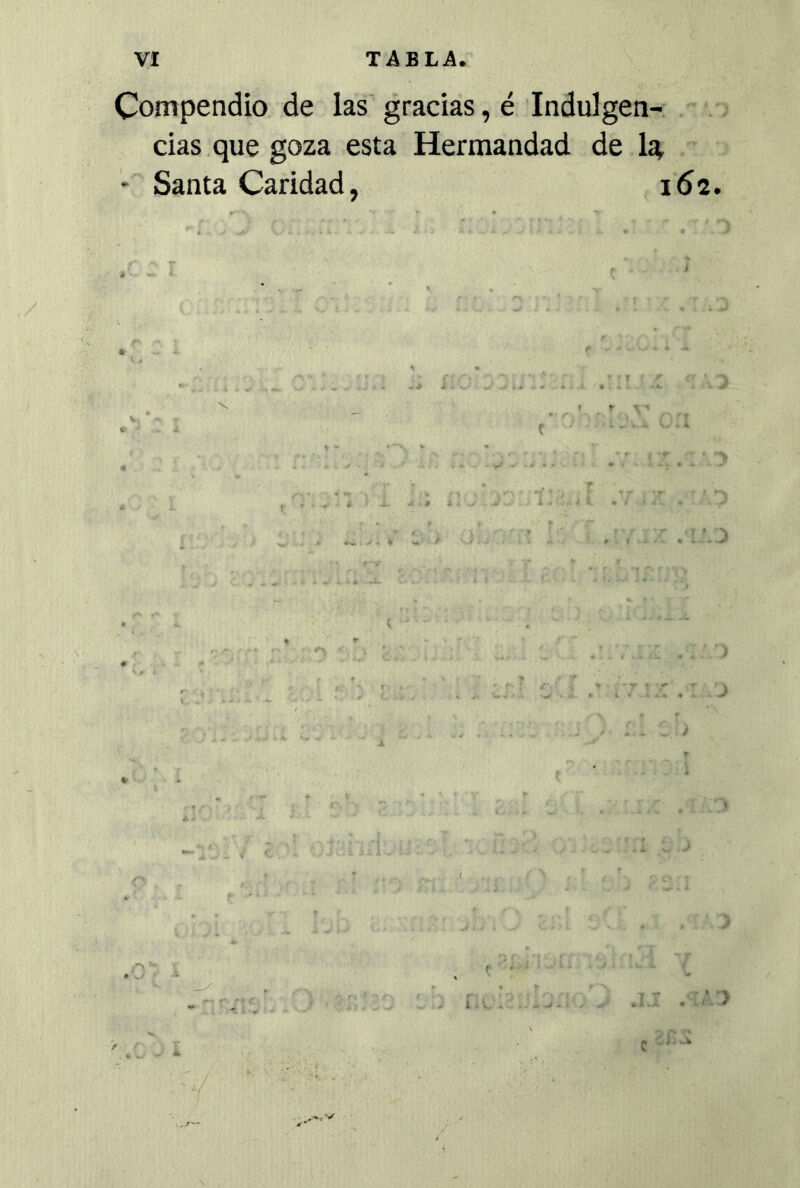 Compendio de las' gracias, é Indulgen- cias que goza esta Hermandad de - Santa Caridad, 162.