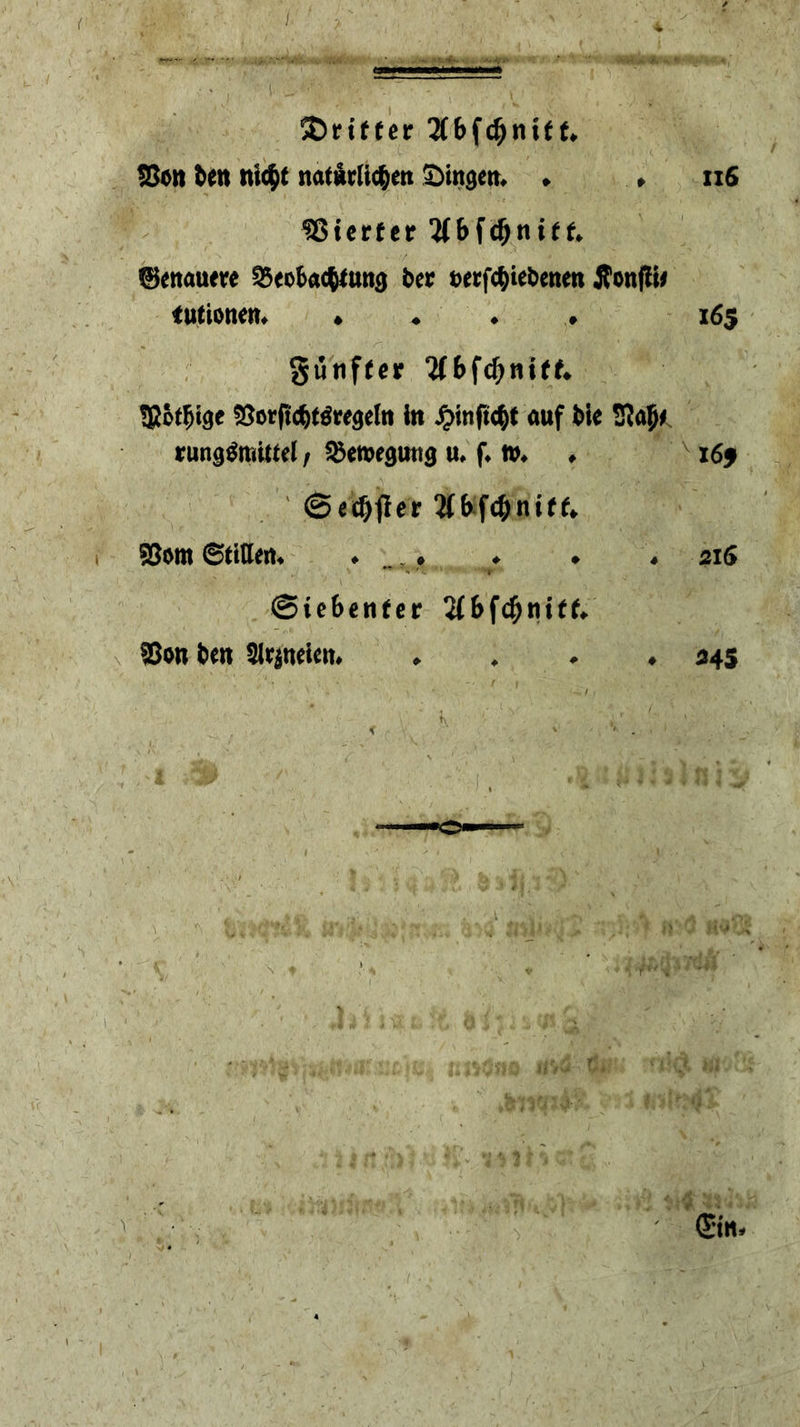 dritter 3(6fc^ntft, Sen ^en ni^t naticlit^ett gingen. » > ii6 Sierfer ©enaueve Seebac^nng b» eerfc^Ubenm J^onjU« tutionen. » . . . 165 §ünf(cr Sßt^ige Sor|ic^tg»g((n in ^inftc^t auf bit Sapi tung^mitttl f Sttvegttttg u. f. iv. . ^ 169 ' (Sei^fier 2ffef($nt(f» Sem ©titlen. . _,. . . . 216 ©icbcnter 2fbfc^niff, X Sen btn Slnntitn. . . . «345 ©n.