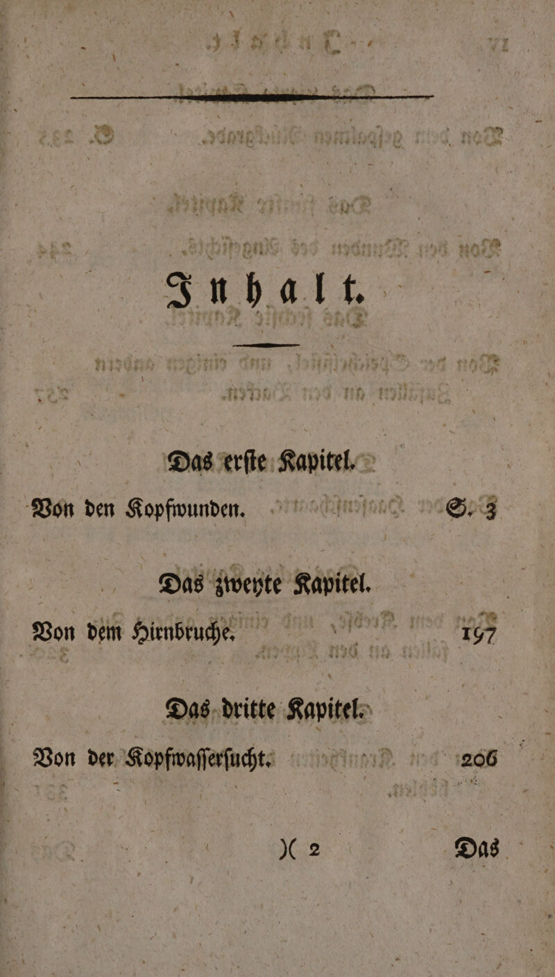 4 wo 5 * | ung | Par 4 1 TUN . 5 ’ f 4 ee 2 11 32 . ien * — —— J Dias erſte Kapitel Von den Kopfwundtn. S. 3 Das zweßte wi Bon dem Sinbrußr, ” 1 . NR a 197 Das dritte Kapitel; Von der Kopfwaſſerſucht. 206 5 2 Das