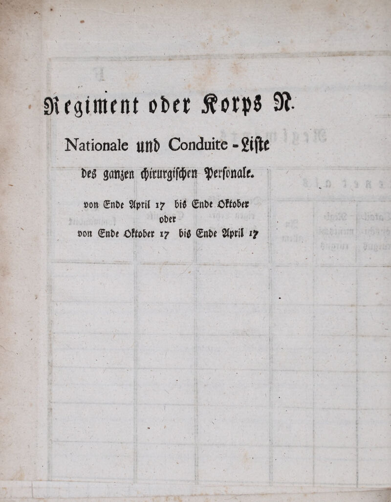 Sirsinunt ofcet ftoipJ 9t Nationale Uttt> Conduite - gijlc t>eg ganzen <t>tt:ut<ti|($en ^erfftnale. m 0nt>e $tyri$ 17 !>i$ €nt>c öfto&er oiw öon €nfce £ftolw 17 €n&e Äpril 17 \