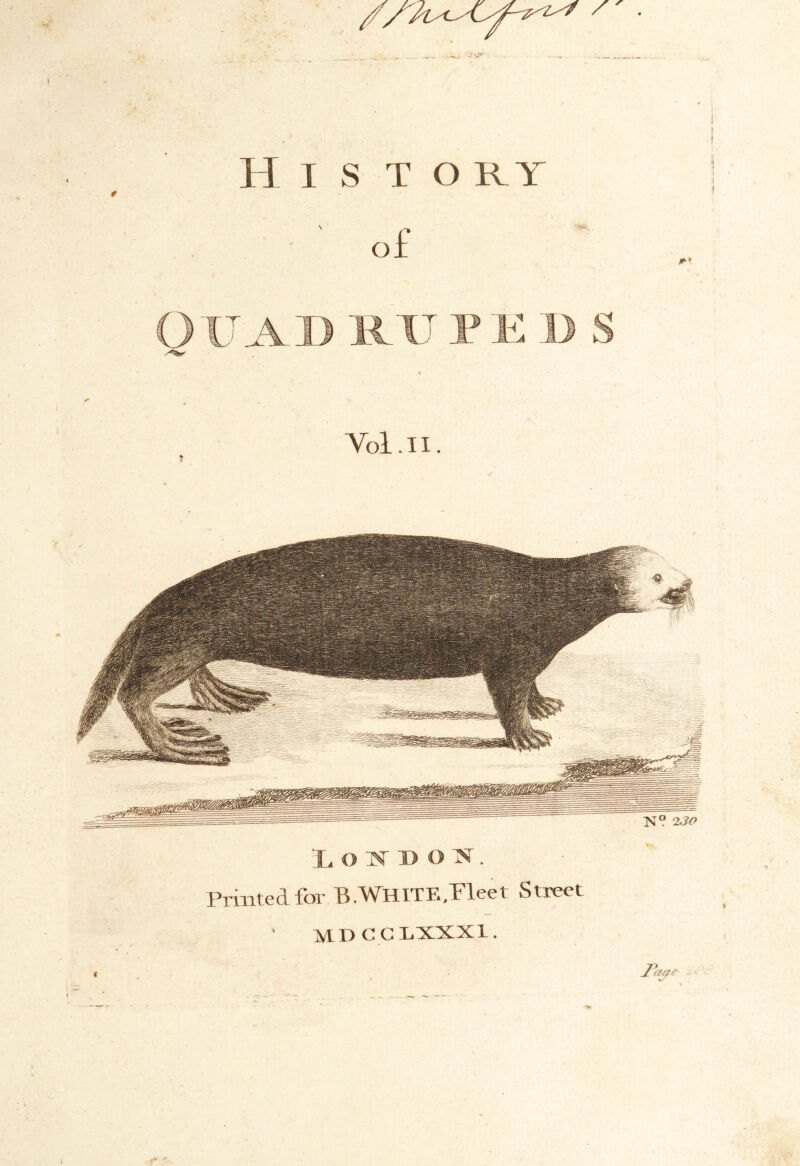 Vol.li. Printed for B.WHITE.Pleet Street ’ MDGGIiXXXl.