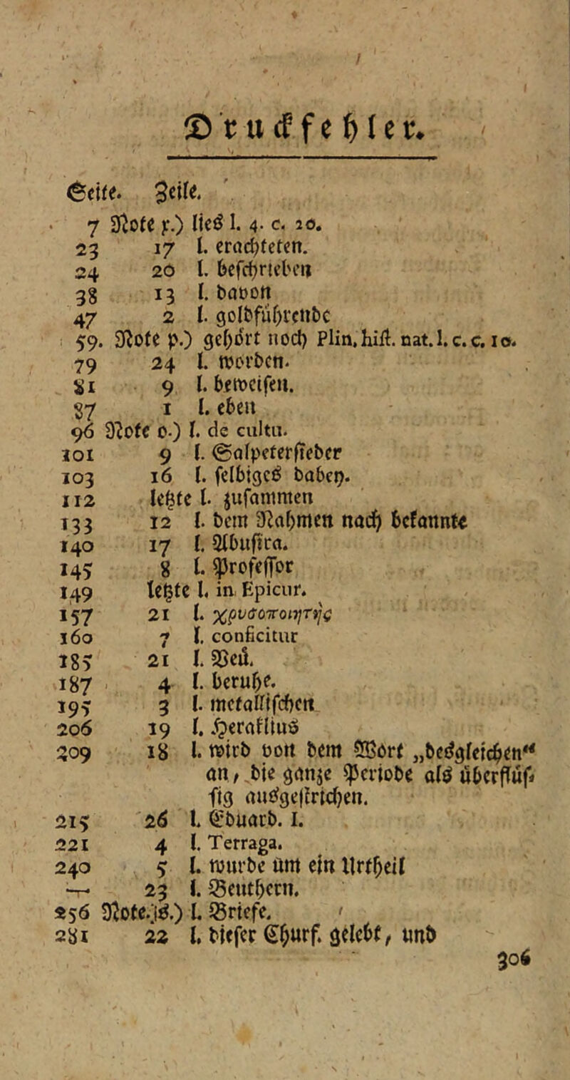 2) tu<ffe f)let. 6eifc. %e\k. 7 $ofc K-) !• 4- c. jo. 23 17 I. erad)fefcn. 24 20 l. 6cfcf?rtebei? 3g 13 l. baoott 47 2 l golbfüf)icnbc 59. Sftotc p.) gehört nod) Plin.hiß. nat.l.c.c, 10. 79 24 I. roorbcti. 9 I. berocifm. 37 1 l. eben 96 3?ofc 0) !• de cultu. 101 9 l. ©dpefcrftcbcr 103 16 l. fclbtgcö babep. 112 le£tc I. jufammcn 133 12 l bcm DMmett ttad) bcfannu 140 17 I. Sibitfira. 14? 8 l qjrofeffbr 149 legte I. in Epicur. 157 21 i XpUCtOTToiijujc 160 7 I. conficitur 18? 21 I. 2>eä. 187 4 l. beruhe. 195 3 l. mcfallifcfKtt 206 19 I. Jf?ernfliuö 309 18 I. töitb Pott bcm £Sörf „bedgfeidjen* an, bie ganje ^Jcriobc o(ö ubcrffüfi ftg rtufifgc|{rtd)en. 215 26 l (L'buarb. 1. 221 4 l. Terraga. 240 5: l mürbe am cm Urteil — 23 I.33cutf)cni. 256 $ofe.j&) I Briefe. ' 281 22 I, biefer (S&urf. gelebt, wt& 306