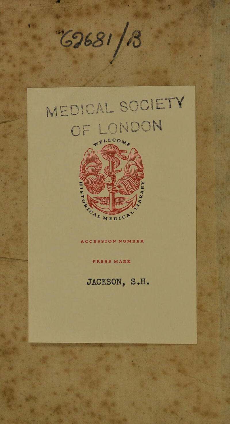 MEOiGAl- SOCI ACCESSION NVMBER PRES S MARK JACKSON, S.H. TV